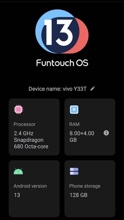 vivo y33t 8/128 2 sim Pta Aprovd Exchange bi Ho jay ga