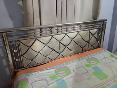 Iron (steel) bed with mattress