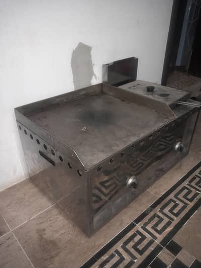 fryer + hot plate with stand