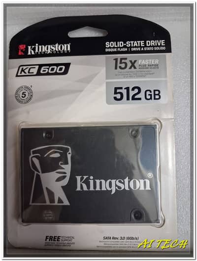 Kingston KC600 512GB 2.5” SATA3 SSD – Super-Fast, Super Secure!