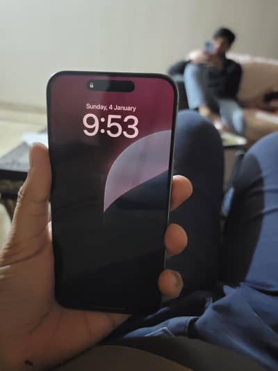 iphone 15 pro max natural  256 gb non pta water pack .