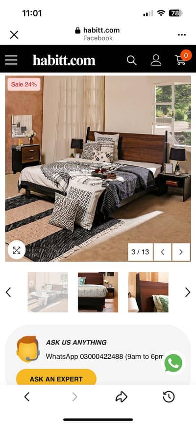 bedset from habit (bed+side tables+dressing)