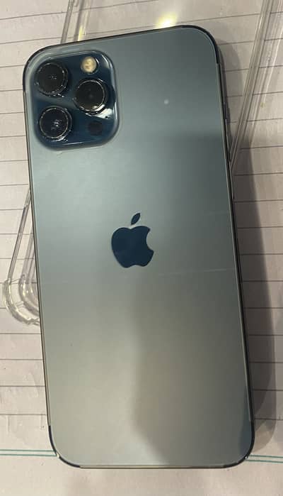 iPhone 12 Pro Max pta dual 128gb blue water pack 99 health 10/10