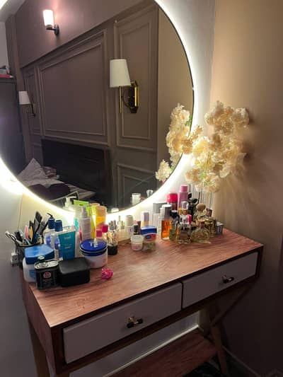 console dressing table with led lights mirror brand new
