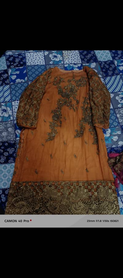 like new chiffon hand made suit 3 piece