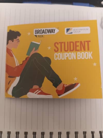 Broadway pizza students coupon book