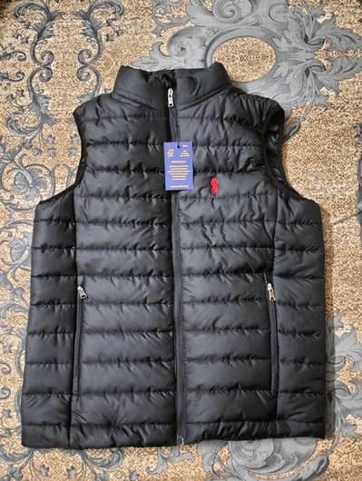 Rl premium Small Pony Sleeveless Puffer Jacket (Black)