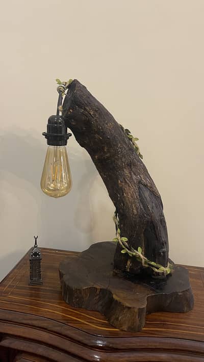 Handcrafted Natural wodden Table Lamp