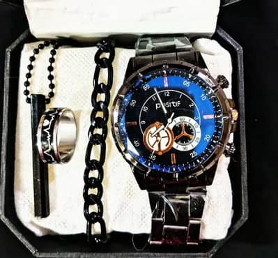 pack of 3 only watch top fashion men,s watch chain bracelet Ring