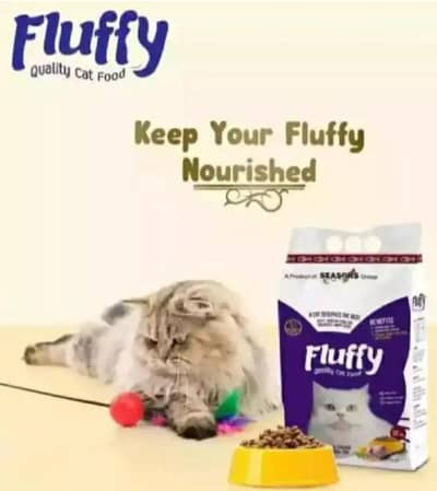 fluffy cat food chicken or fish flavor 1kg plus 200 gram extra