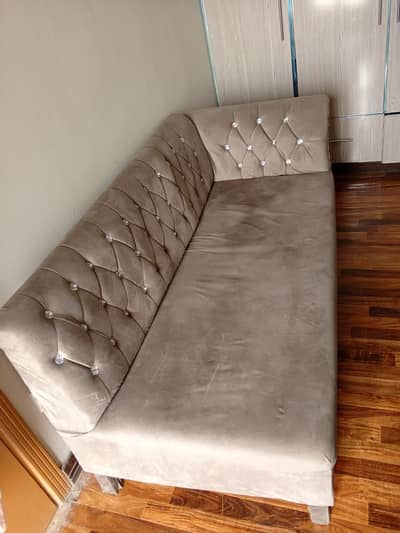 L-Shaped Sofa Set with Ottoman (7 seater)