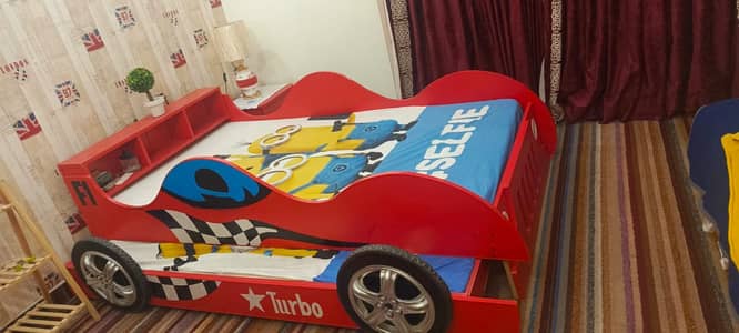 Kids Furniture Boy and Girl Bed, Side Table & Dressing Table