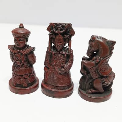 Antique Handcrafted Tang Dynasty Chess Set Features Chinese Characters