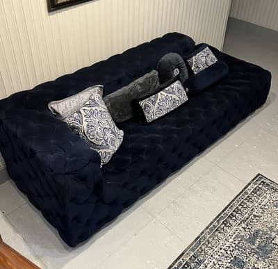 Modern designer tufting style full poshish 7 seater sofa set