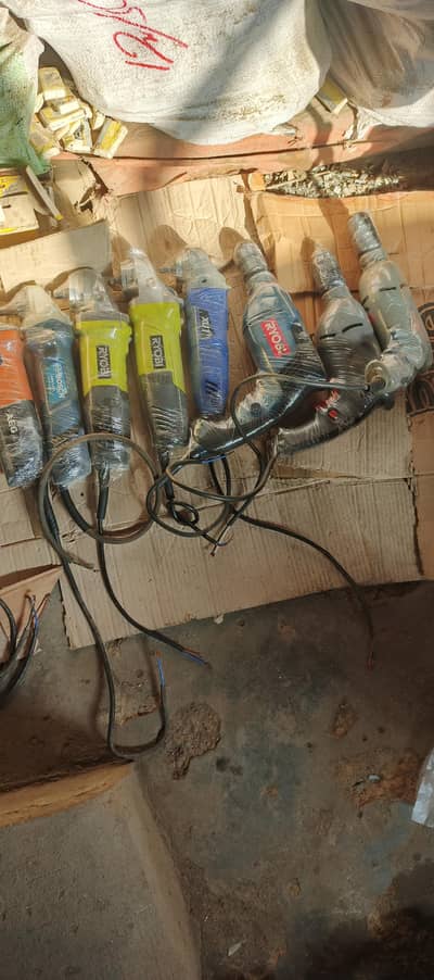drill machine, grinder, lt,cutter, chainsaw, jackhammer,