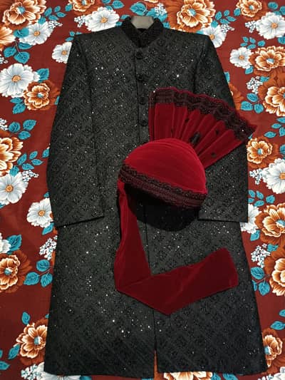 Sherwani set with Khusa for sale