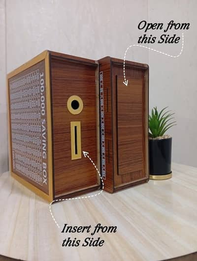 100,000 pkrwooden money saver box