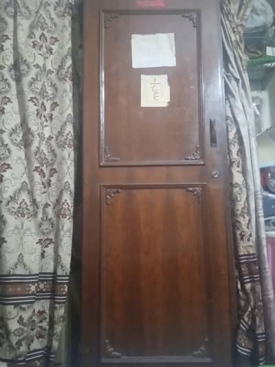 Almari + Divider/wardrobe + Mattress and bean bag