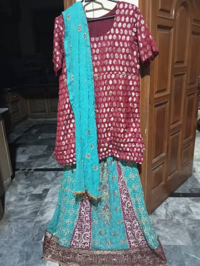 three pice  langa suit imbriedry stone ka work ha