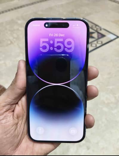 14 pro physical + esim128gb deep purple only phone