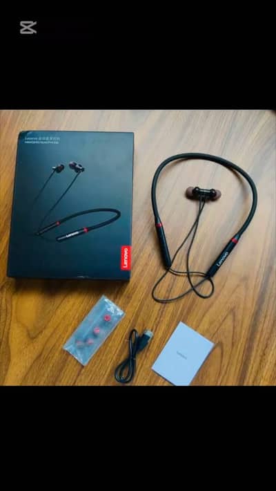 Original Lenovo Wireless Neckband | Deep Bass & 10H Playback 