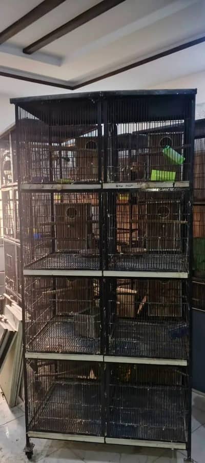 Bird Cages Available - 8 Khanay, 6 khanay or 3 portions or 4 portions