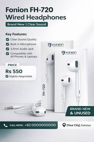 Fonion FH-720 Original Handsfree | Brand New