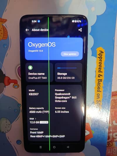 OnePlus 8T 12GB ram and 256GB Rom 10/10 condition  Non pta