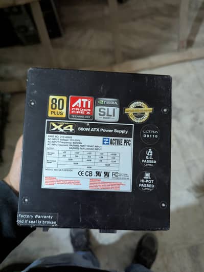 Ultra X4 power supply fully modular 600watts