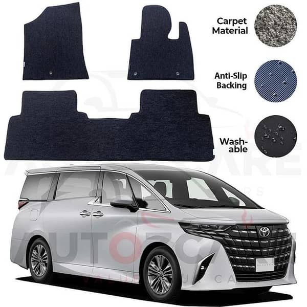 Genuine Toyota Alphard Carpet Floor Mats Set (15PCS) for Models 2015-2025