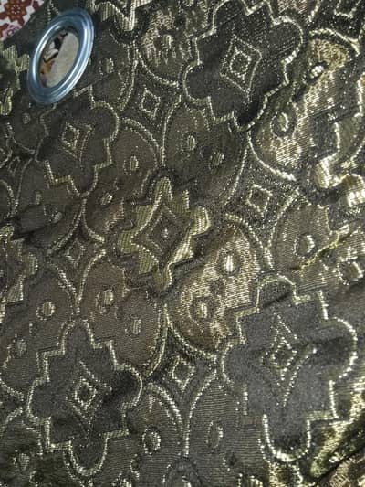 2pices curtains for sale brown and golden colour