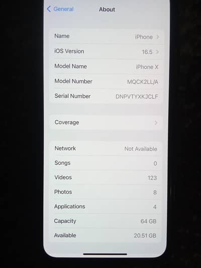 iphone x non pta  64GB
