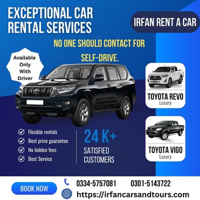 Rent A Car/Car Rental/Coaster/Hiace/Grand Cabin/With Driver/Tourism