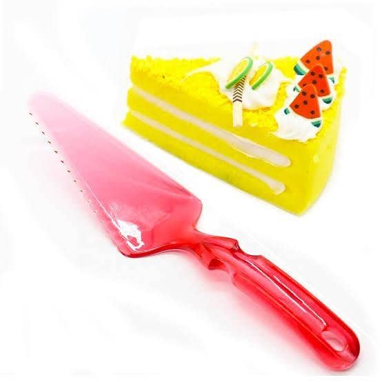 Reusable Plastic Pie Server and Cake Cutter Utensil, Heavy Duty Spatula for Slicing Desserts, Pizza, and Pastries - Kitchen Knife and Wedding Flatware