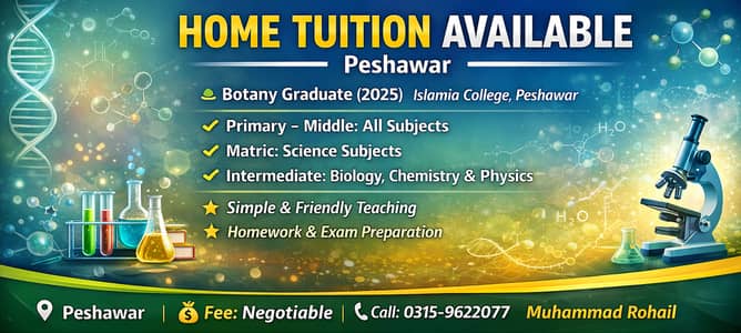 Home Tutor for Children ( Science)