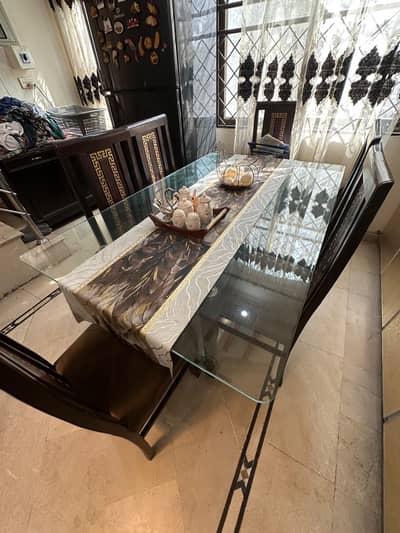 dining table with six chairs