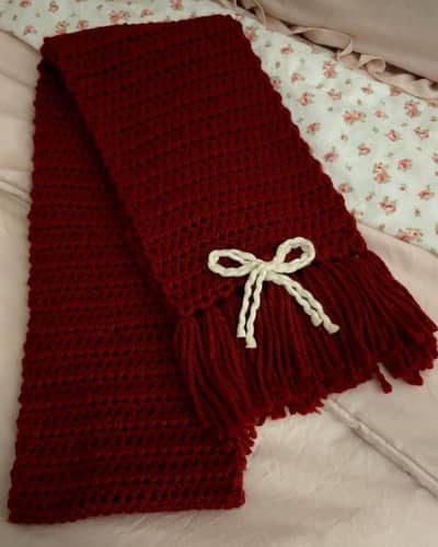 Crochet mikasa scarf
