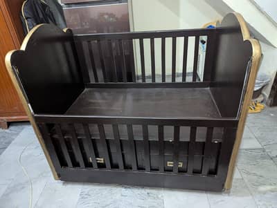 Baby Cot || Pure Solid Wooden || Moveable