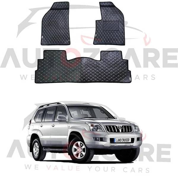 Toyota Prado FJ120 7D Floor Mat ( Flat Style ) 3PCS - Model 2003-2008