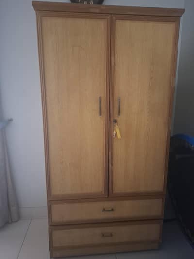 2 door cupboard with 2 drawers. hanging plus rack option