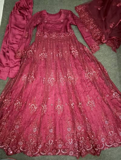 Stitched Embroidery Ready to wear Maxi dress for Sale in Lahore
