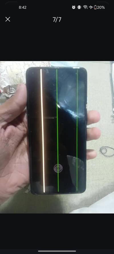 OnePlus 8t all okay 3 line on screen