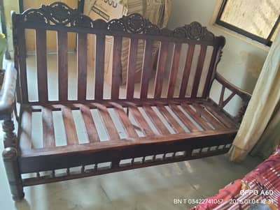 5 seater sofa without foam used pure wood