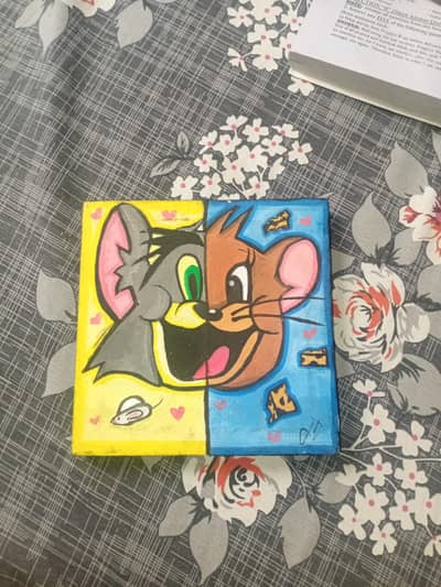 "painting of tom and jerry"
