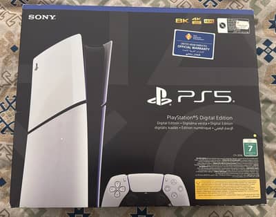 Ps5 slim 1 TB digital edition(UAE) complete accessories and box