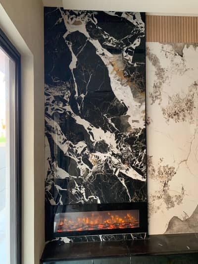 marble fireplace-electric fireplace - fireplace - room decor fireplace