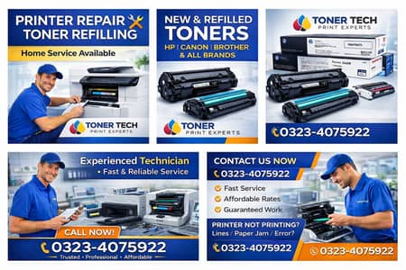 Printer Repair | Fast Toner Refilling | Home Service Available