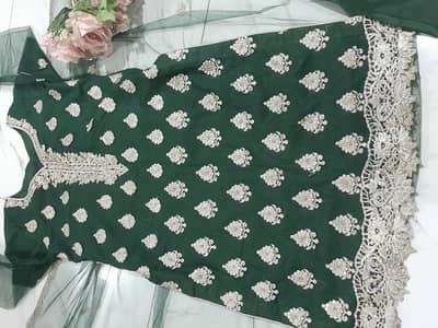 buttom green   colour  dress purchase by rahat fashion center