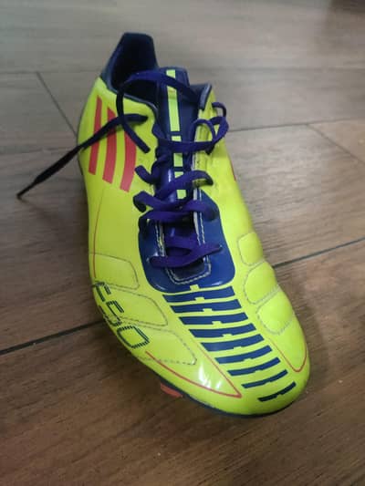 Adidas F50 Adizero FG Yellow cleats mens UK 8 EUR 42 slightly used