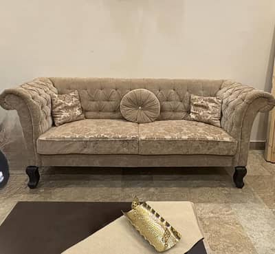 Sofas set, Centre Table and Curtains for sale